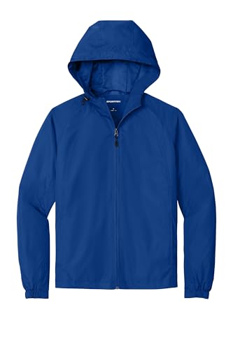 SPORT-TEK Hooded Raglan Jacket JST73, True Royal, Medium