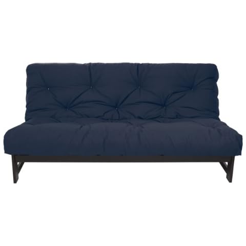 Trupedic x Mozaic - 8 inch Full Size Standard Futon Mattress (Frame Not Included) | Basic Space Navy | Great for Kid's Rooms or Guest Areas - Many Color Options, AMZ610001SF1 Cover