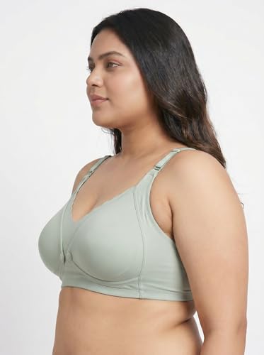Image of ELEG & STILANCE Maternity Feeding Bra Padded Nursing Bra with Adjustable Straps Easy Baby Breastfeeding New Moms Back Hook Closure