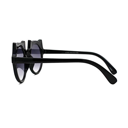 SA106 Girls Kids Size Kitty Cat Ear Round Plastic Circle Sunglasses3