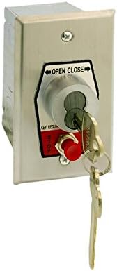 HBFS-BC Nema 1 Interior Open-Close Best Cylinder Or Equivalent Key Switch With Stop Button In Single Gang Back Box Flush Mount