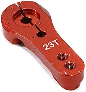 Integy RC Model C23742RED Billet Machined Alloy Servo Horn 23T for KO & JR Servo (r=20, 24mm)