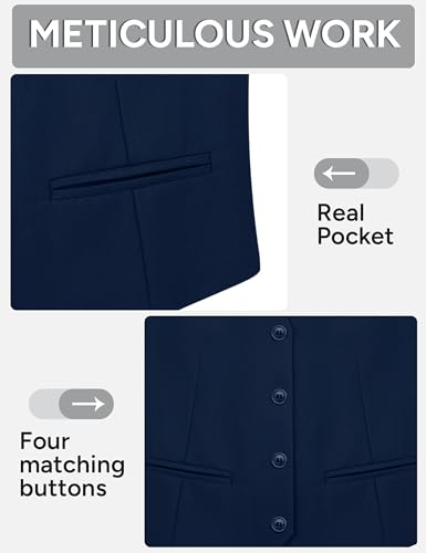 Image of Boy's 4 Button Formal Suit Vest with Tie
