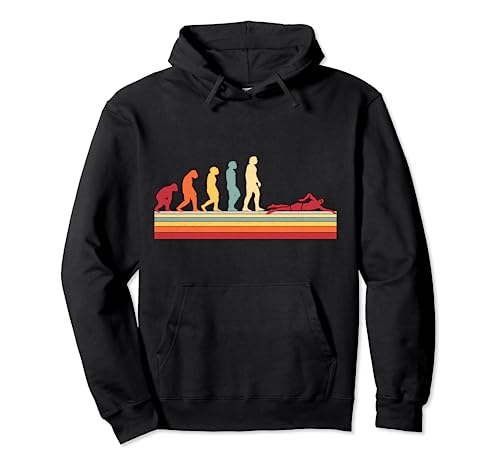 Evolución del hombre Natación retro vintage nadadores Sudadera con Capucha
