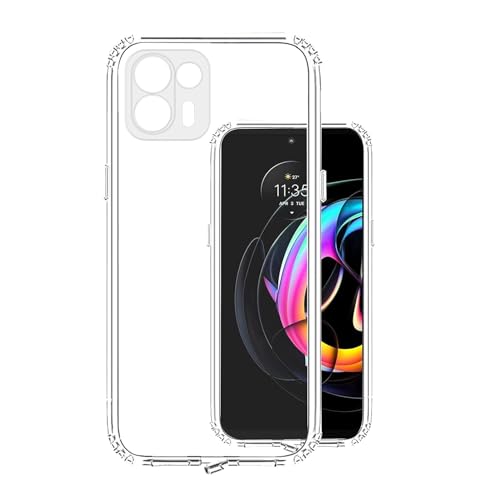 Image of COVERBLACK Soft Rubber Silicon Clear Case Back Cover Compatible for Motorola Edge 20 Fusion 5G - Transparent