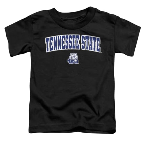 LOGOVISION Tennessee State University Arch Logo Black Kids T Shirt (4) for Toddler Boys and Girls, Black