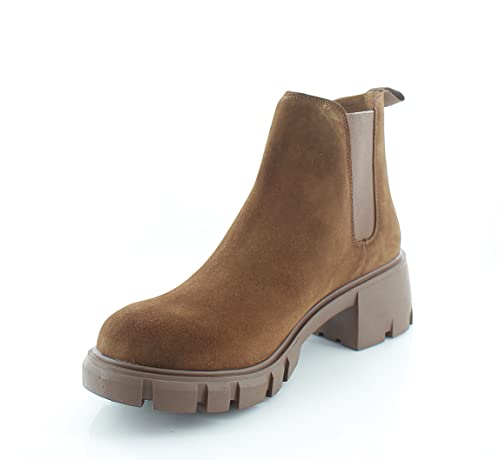 Steve Madden Women's HOWLER Ankle Boot, Cognac Suede, 9.5