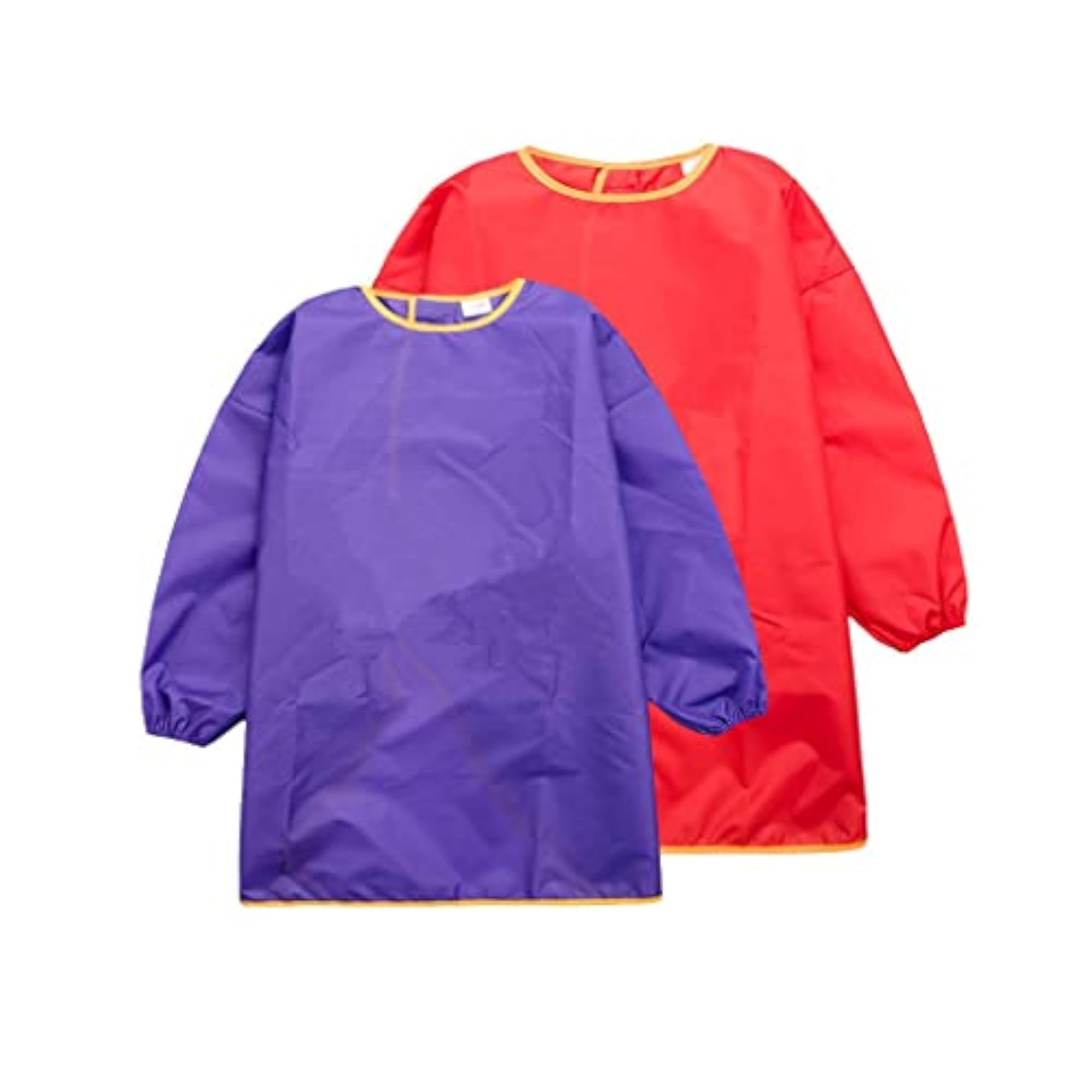 Kids Long Sleeve Waterproof Apron, Purple & Red