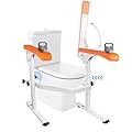Toilet Safety Rails for Seniors (520 lbs), Extra Wide Toilet Safety Rails, Adjustable Height and Width Toilet Hand Rails,Toilet Rails for Elderly Adults Safety