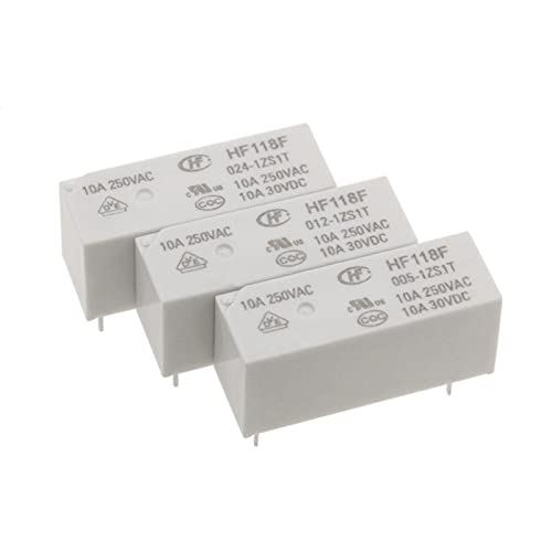 Relais 5V HF118F pour microcontrôleur et domotique, lot de 10 relais de puissance 10A 5 broches