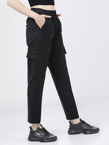 Image of Tokyo Talkies Cargo Pants |Slim fit mid Rise Utility Trousers