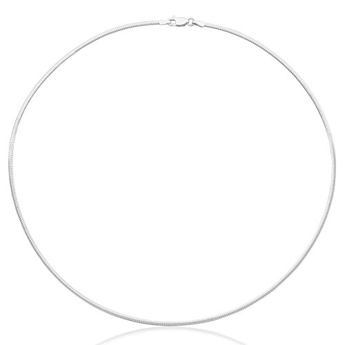 COZMOS Feine Halsreif Omegakette Collier Halskette Silberkette Kette 925 Silber Sterling 1mm - 30, 35, 40, 45, 50, 55, 60cm Cover