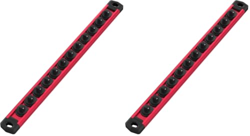 Image of WORKPRO Magnetic Socket Organizer, Heavy Duty 1 /4-Inch Drive Socket Rail (Pack of 2)