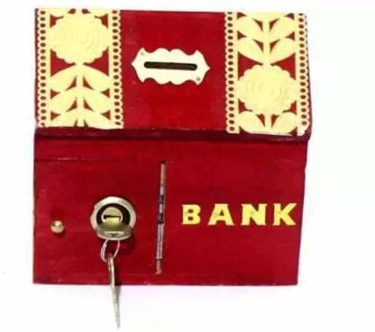 Arif INT Wooden Money Bank - Coin Saving Box - Piggy Bank - Gifts for Kids, Girls, Boys & Adults