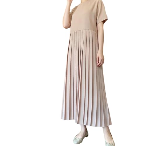 Robe longue plissée coupe ample fluide pour silhouette grande taille