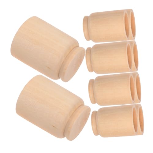 GLEAVI 10pcs Painted Wooden Jar Eggs Decorations Party Stand Gathering Holder Shaped Home Decor Egg Trays Egg Display Egg Decorating Kit Egg Basket Countertop Egg Baskets Egg Cups