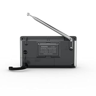 XHDATA D368 Shortwave AM FM 12 Band DSP Stereo Portable Radio MP3 Player Wireless BT Speaker with Rechargeable Battery Multimedia Speaker Support Micro SD Card USB Flash Drives (Black)