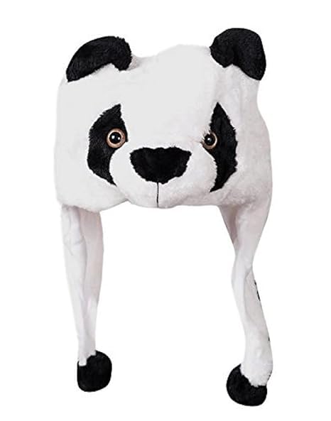 devil Girl's Woolen Winter Hats Adult/Teen Animal Character Ear Flap Hat Cap (Panda) White-picture-31