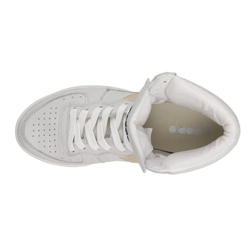 Diadora Mens Mi Basket Used High Sneakers Shoes Casual - Off White4