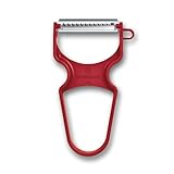 VICTORINOX(ビクトリノックス) ピーラー 食洗機対応 芽取り付きの皮むき器 千切り レッド 柔らかい果物の皮むきから硬い食材まで使える RAPIDピーラー 6.0934.1