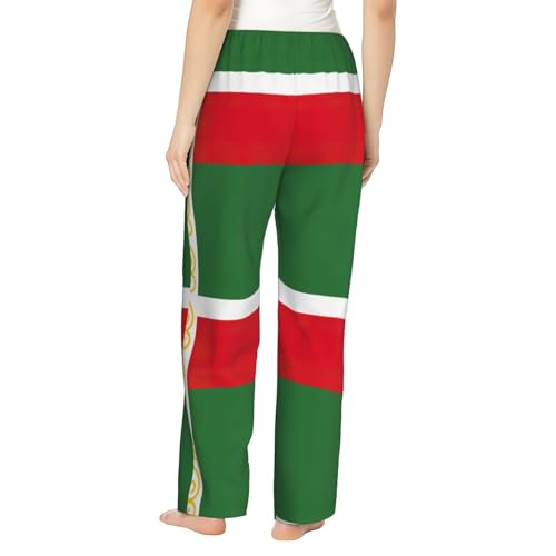 Pantalon de pyjama doux et extensible à motif drapeau tchétchène