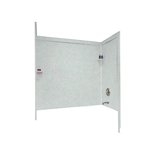 Swanstone Si00603.053 Solid Surface Glued Up 3-Panel Bathtub Wall Kit, 32-In L X 60-In H X 60-In H, Tahiti Gray #TOP18