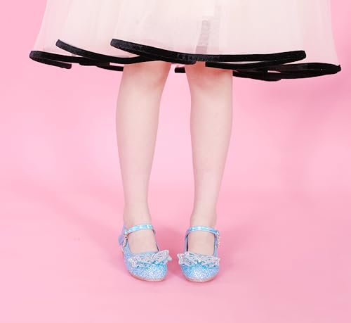 Girls Dress Shoes Low Heels School Uniform Mary Jane Flower Wedding Party Bridesmaids Princess Dance Shoe for Kid Toddler2