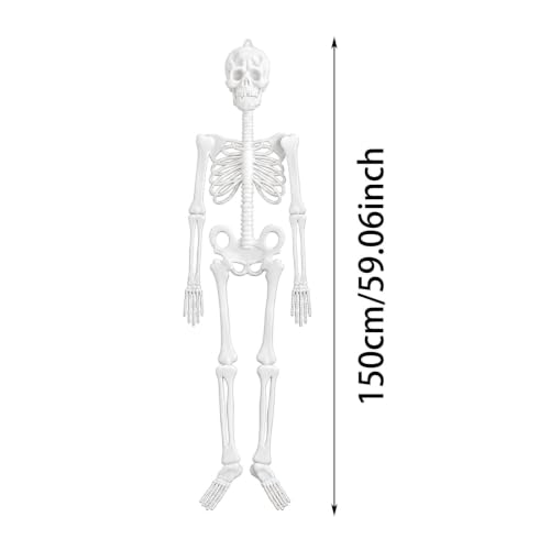 Halloween Skeleton Decoration, 5 Ft Glow in the Dark,Door Hanger Props - image 7