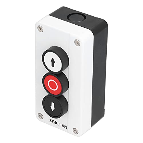Scatola stazione interruttore a pulsante momentaneo 1NO 1NC Verde 415 V 10 A 1 pz
