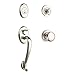 Baldwin Estate Satin Nickel Logan Single Cylinder Sectional Handleset with Classic Round Knob, 85315.150.ENTR