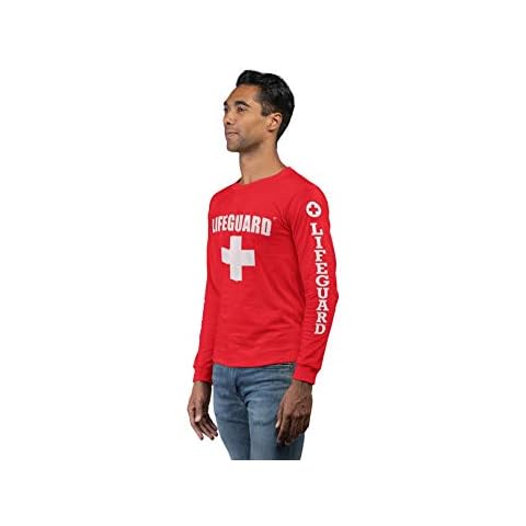 LIFEGUARD Official Guys Long-Sleeve Printed Tee Red Large Cover