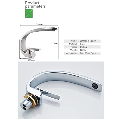 Robinet de lavabo monotrou à poignée unique pour salle de bain