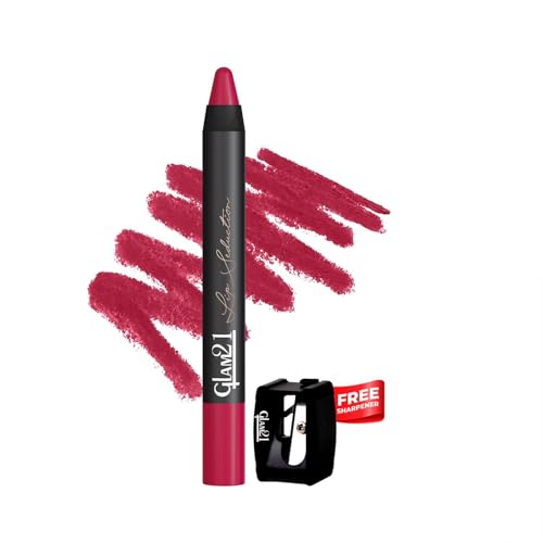 Image of Glam 21 Lip Seduction Non- Transfer Crayon Lipstick up to 12 Hours Stay | Lightweight & Longlasting|Creamy Matte | Smudge Proof - 3.6gm| Magenta Love | 20