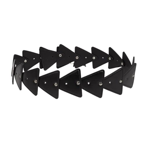 Corset Belt for Jeans Skirt Hollowed Five Pointed Star Wide Waist Belt Subcultures Pants Belt with Rivet Studded Decors3