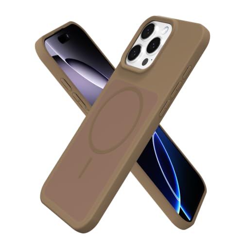 Coque magnétique iPhone 16 Pro Max antichoc en silicone souple et gel de caoutchouc