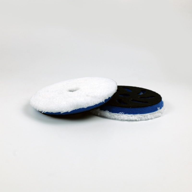 Almohadillas de Pulido de Lana,Microfibra 150mm/125mm/80mm Corte y Acabado Profesional, Blanco y Beige,Almohadillas de Pulido Microfibra,Esponjas para Pulir Coche,Barco,moto(BLANCO2, 150MM)