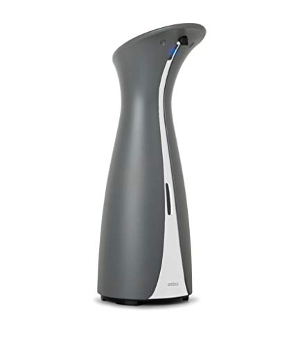 Umbra Otto 250 ml - Distributeur de savon avec capteur infrarouge - Pour savon liquide, désinfectant pour les mains et liquide vaisselle - Plastique - Gris