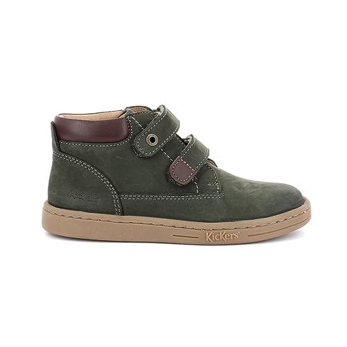 Kickers unisex infantil Tackeasy plano Oxford, caqui, 18 EU