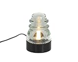 LightAndTimeArt Lamp Base for Hemingray-40, -42, -45' Glass Insulators (White LED)