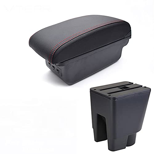 for Toyota Etios Liva. Car Armrest Leather Arm Rest Styling Storage Box Center Console Accessories Decoration Interior Auto Sturdy (Color : 2)