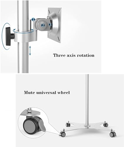 Soporte móvil ajustable para TV con ruedas miniatura 4