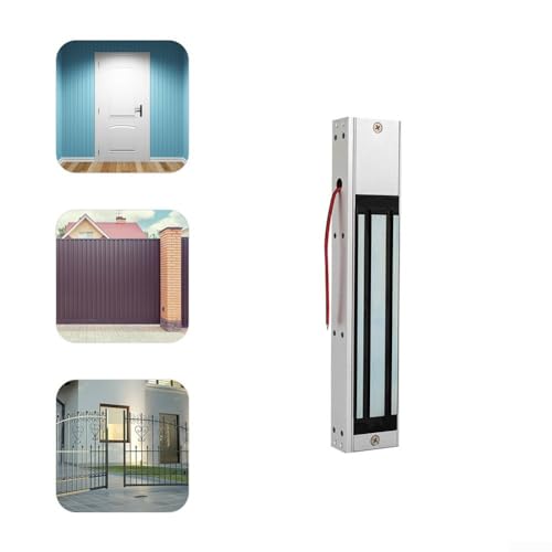 Serrure de porte magnétique électrique en métal de 280 kg, serrure de porte électromagnétique de sécurité, serrure murale électronique de contrôle d'accès extérieur