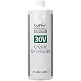 ForPro Expert 30 Volume Crème Developer for Hair Lightening, Gray Coverage & Color Deposit with Extra Lift, 32 Fl Oz