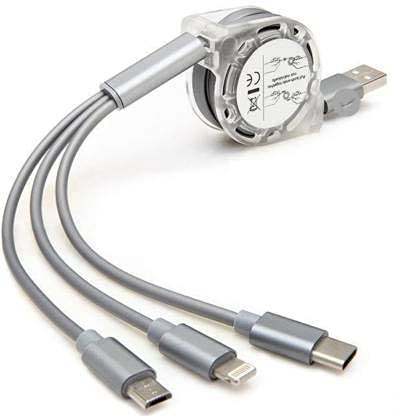 Nirsha Multi Retractable 3.0 Fast Charger Cord, Multiple Charging Cable 3-in-1 USB Charge Cord Compatible with Phone/Type C/Micro USB for All Android and iOS Smartphones (Colour may very) (B09YQ7KVQS) Amazon Price History, Amazon Price Tracker