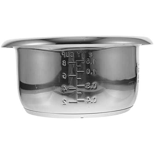 Zerodeko Steel Liner Cooker Rice Cooker Inner Pot Stainless Steel Rice Cooker Inner Tank Nonstick Cooker Liner Container 3l Interior Cooking Pot