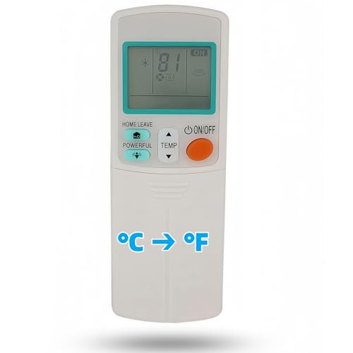 Mando a distancia de repuesto compatible con aire acondicionado Daikin modelo ARC433A53 para CTXS09GVJU CTXS12GVJU FTXS15DVJU FTXS18DVJU (pantalla tanto en Fahrenheit como en Celsius)