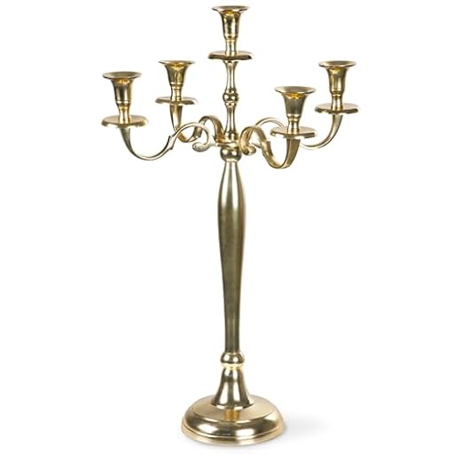 Gräfenstayn Candelabro 1, 3 o 5 Brazos - Diferentes tamaños - Candelabro en Color Plata, Negro, Blanco o Dorado (L, Dorado) | Ya disponible en tu tienda friki favorita! En mundofriki.es!