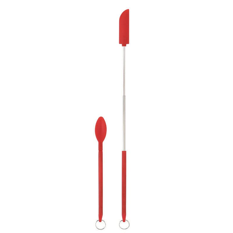 Onprix Mini Silicone Telescopic Spatula and Scooping Spoon, Thin Jar Spatula Last Drop Small Spatulas, Reusable Mini Spatula for Cosmetics, for Kitchen Cosmetic Bottles (Red) (B0C3D4WMPQ) Amazon Price History, Amazon Price Tracker