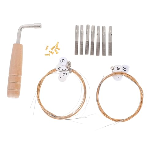 CHICAMPERA 莱雅琴弦 専用調律レンチ付き 固弦柱とリベット含む 修理用アクセサリー 楽器メンテナンスキット 多機種対応 ライアハープ用