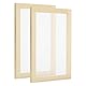 PATIKIL 13,4x9,8 Holzpapiersieb, 2er-Pack Papierherstellungsrahmen Papierherstellungssieb für DIY-Papierhandwerk Trockenblumenhandwerk, Naturfarbe